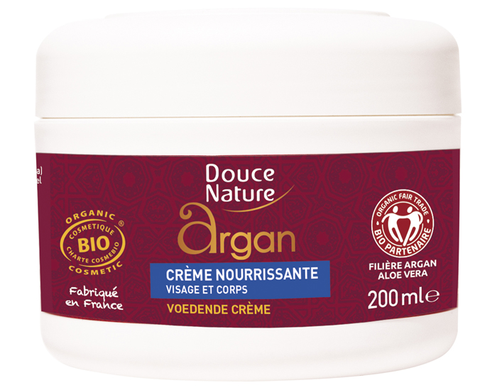 DOUCE NATURE ARGAN Crème Nourrissante Visage & Corps - 200 ml
