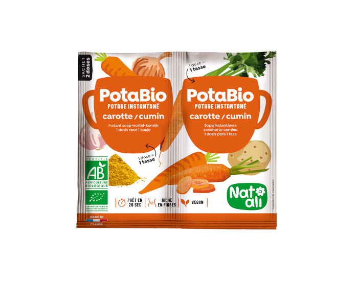 NAT-ALI PotaBio Potage Carotte-Cumin - 2 x 8.5 g