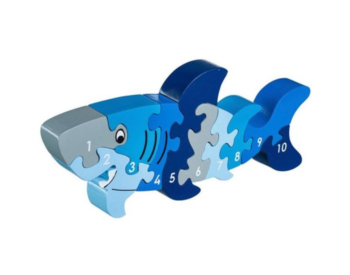 LANKA KADE Puzzle en Bois Requin Chiffres 1-10 - Ds 3 ans