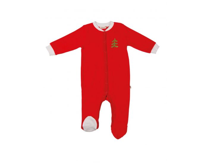 BEBESEO Barboteuse Nol Organique 100% Bio Rouge