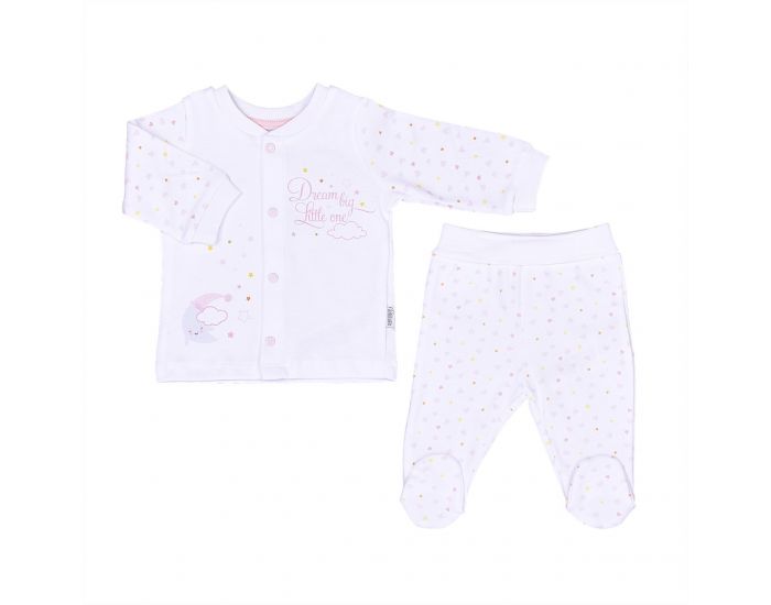 BEBESEO Pyjama 2 Pices 100% Bio Rose Pull + Pantalon Color