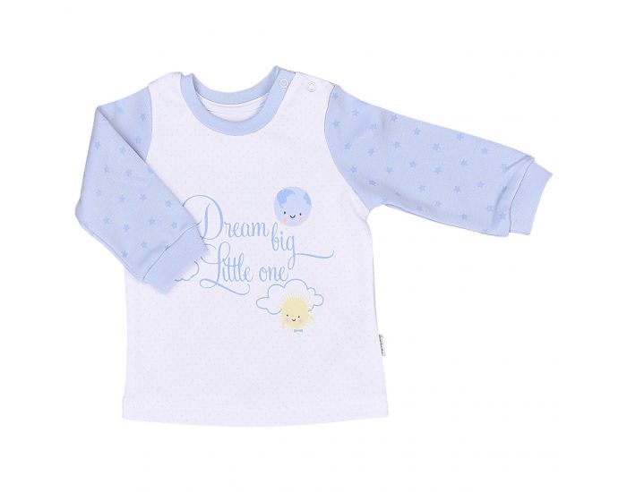 BEBESEO Ensemble 2 Pices 100% Bio Bleu Pull + Pantalon Motifs Dream Bio