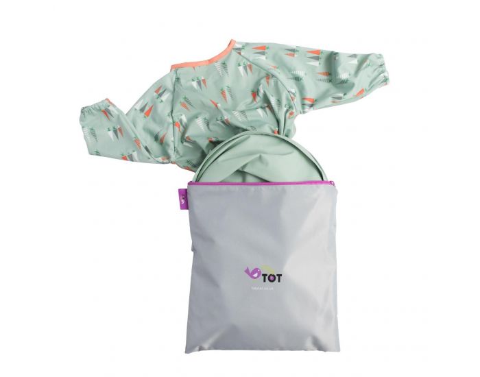 TIDY TOT Kit Bavoir et Plateau Transportable - Sage Green