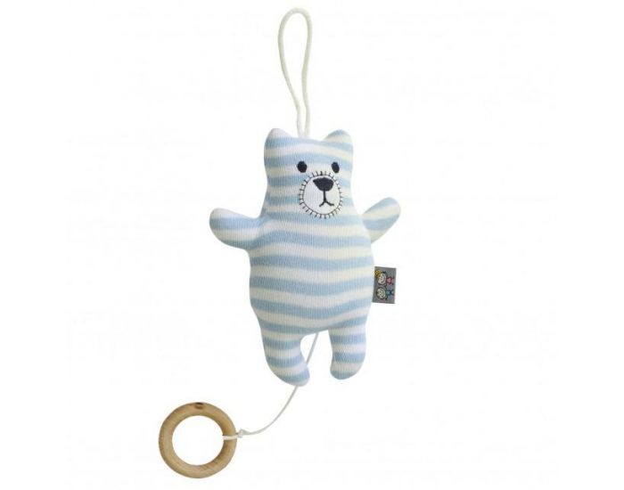 SEVIRA KIDS Veilleuse Musicale en Tricot de Coton Bio - Animaux