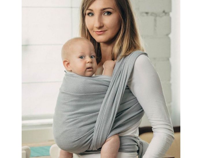 LENNYLAMB Echarpe de portage LITTLE HERRINGBONE GREY