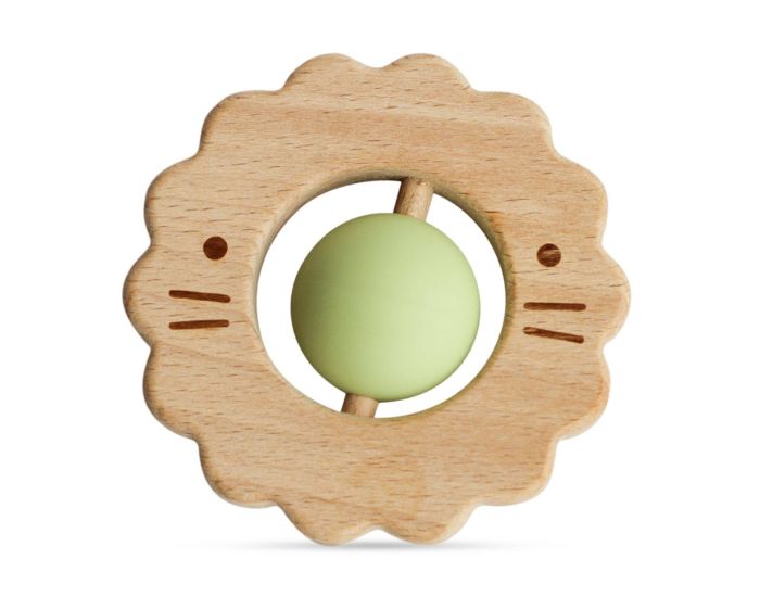 LITTLE RAWR Jouet de Dentition en Bois et Silicone - Ds 4 mois