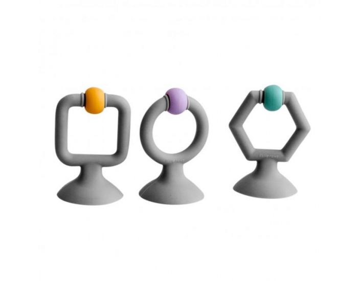 LITTLE RAWR Jouet Anneau de Dentition avec Ventouse - 3 pices - Ds 4 mois