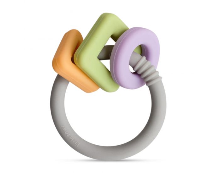 LITTLE RAWR Anneau de Dentition Hochet - Formes Gomtriques - Ds 4 mois