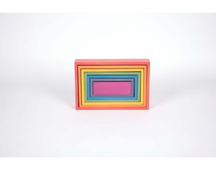 TICKIT Rectangles en Bois Arc En Ciel - Ds 12 mois