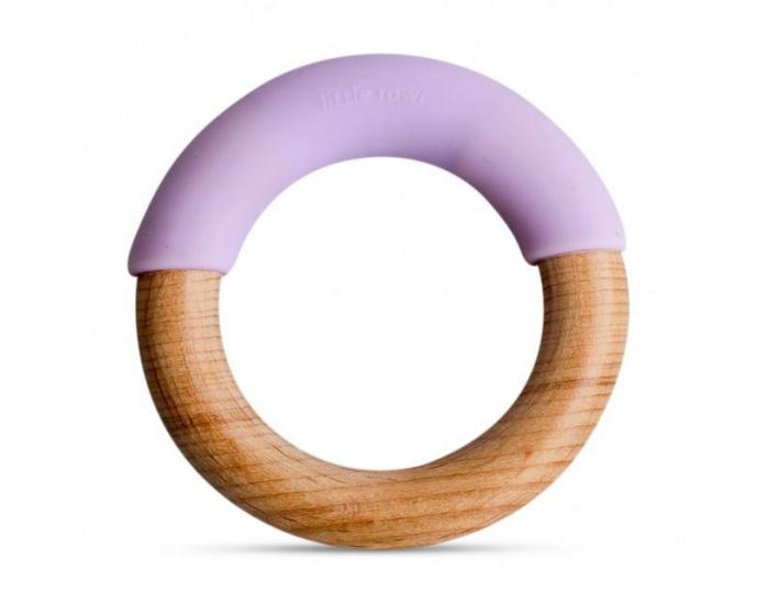 LITTLE RAWR Anneau de Dentition en Bois et Silicone - Simple - Ds 4 mois