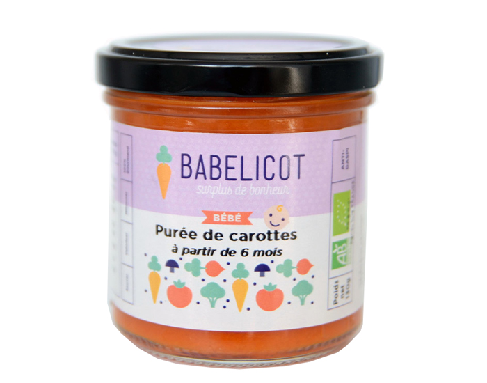 BABELICOT Pure de Carottes - 130g - Ds 6 mois