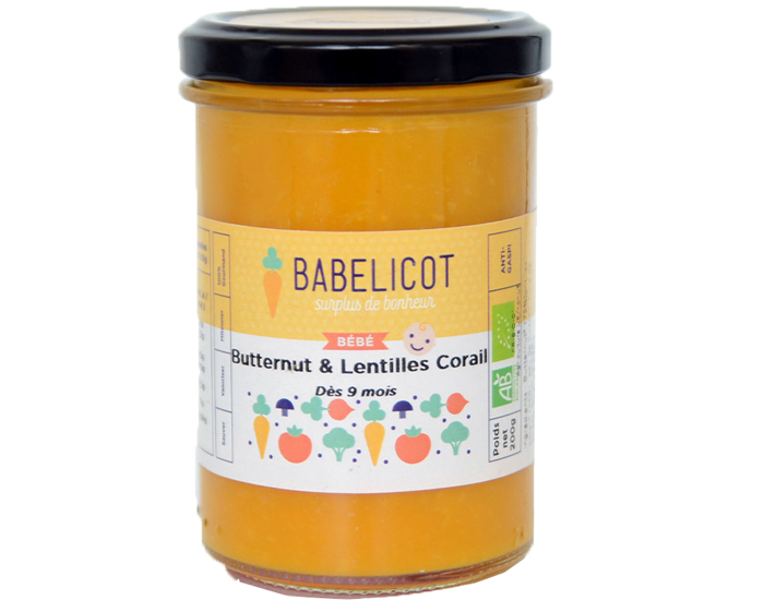 BABELICOT Pure Butternut Lentilles Corail - 200g - Ds 9 mois