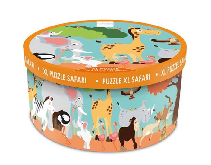 SCRATCH EUROPE Puzzle de sol XL Safari - D�s 3 ans
