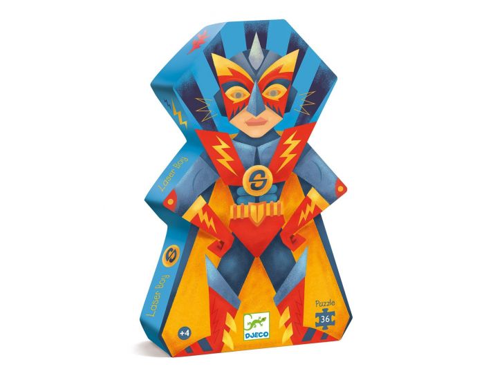 DJECO Puzzle 36 Pices - Laser Boy - Ds 4 ans