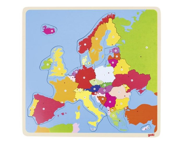 GOKI Puzzle en bois Europe - Ds 5 ans