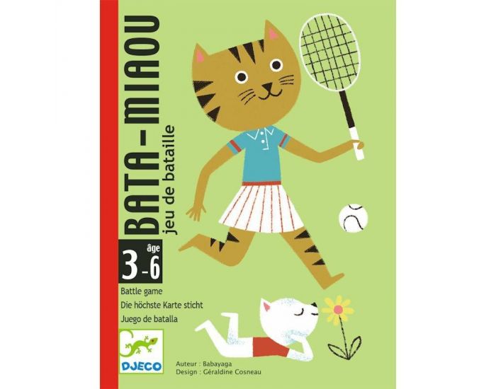 DJECO Jeu de bataille Bata Miaou - Ds 3 ans