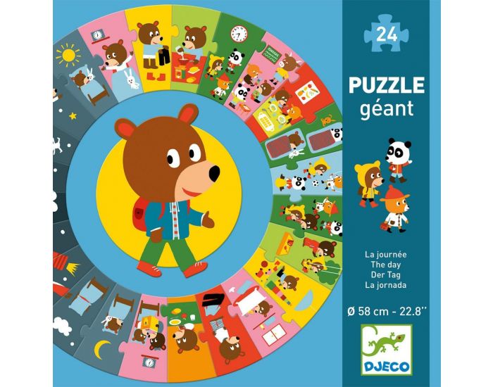 DJECO Puzzle gant La Journe - Ds 3 ans