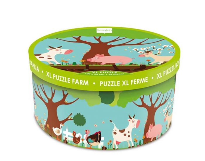 SCRATCH EUROPE Puzzle de sol XL Ferme - Ds 3 ans