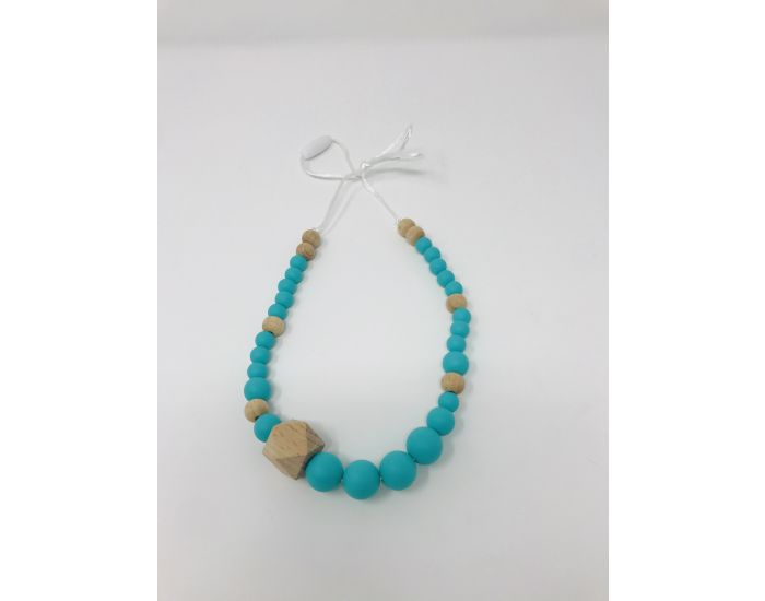 IRREVERSIBLE Collier d'allaitement - Silicone Rose et Bois