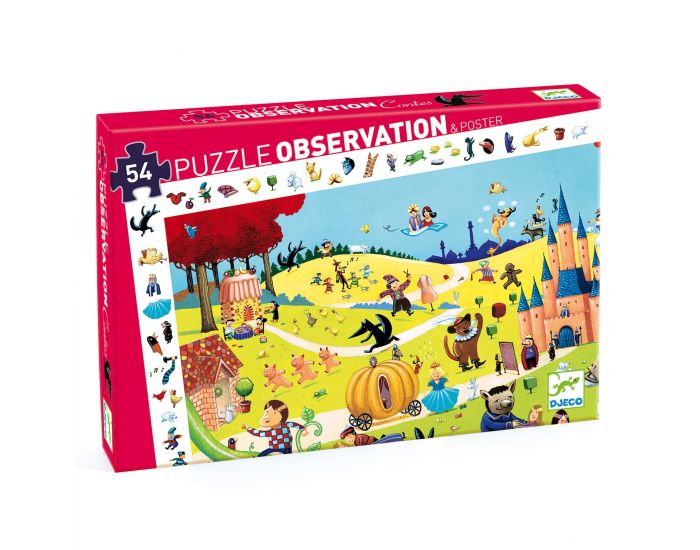 DJECO Puzzle D'Observation Contes 54 Pices - Ds 4 ans