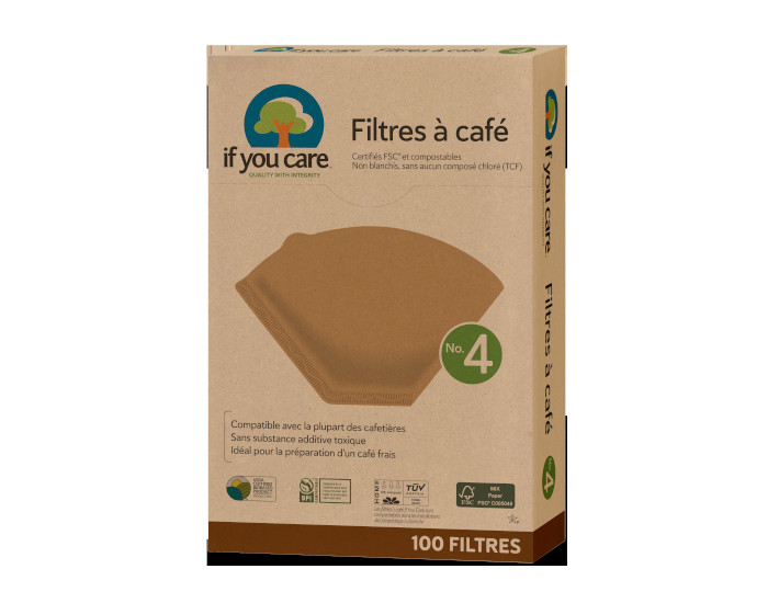 IF YOU CARE Filtres  Caf FSC non-Blanchis Taille 4
