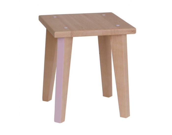 PAULETTE ET SACHA Tabouret El�mentaire - Rose p�le