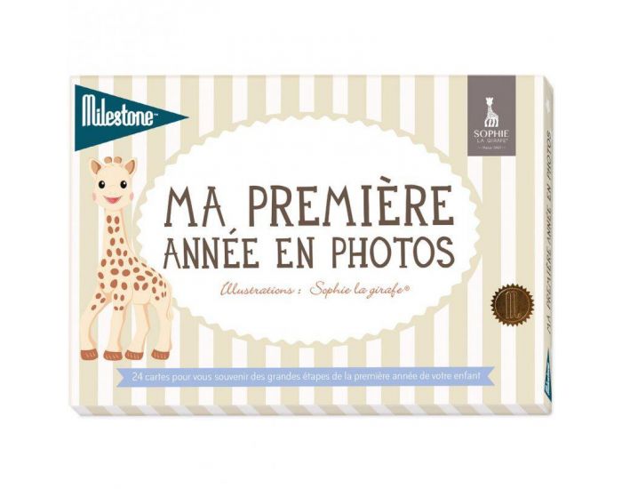 MILESTONE Carte tapes Sophie la Giraffe - 0-12 mois