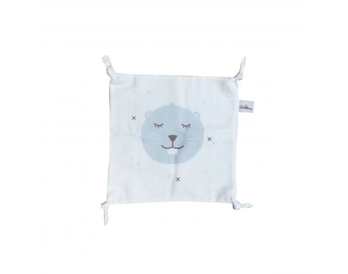 CAROTTE & CIE Doudou Plat Gazelle Coton Bio Castor - Ds la Naissance