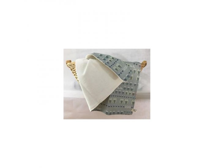 LES DRAPS DE MONIQUE Couverture Double Velours -  La Famille Hiboux