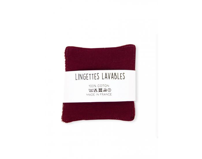 KAPOUNE Lot de 5 Lingettes Lavables - 10x10 cm