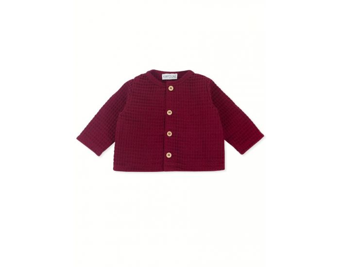KAPOUNE Cardigan bb fille et garon Bordeaux