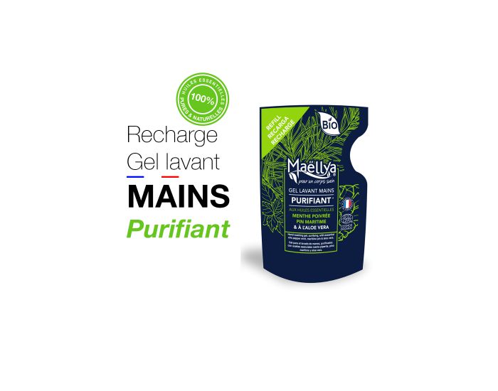 MAELLYA Lot de 10 Recharges Gels Lavants Purifiants - 250ml