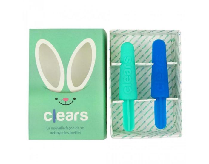 CLEARS Lots de 2 batonnets d'oreilles cologiques rutilisables