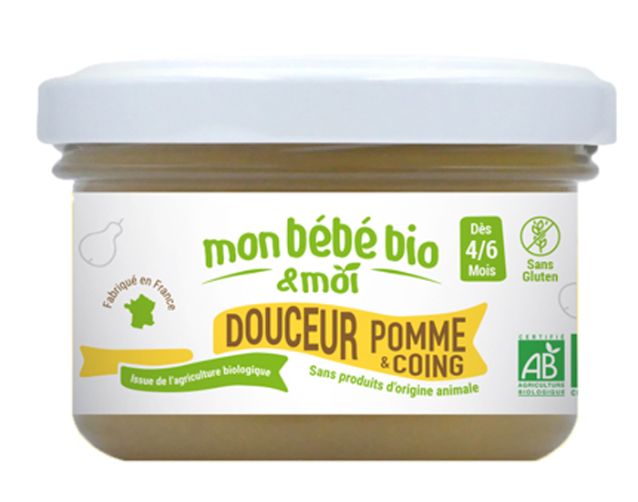 MON BEBE BIO ET MOI Douceur Pomme Coing - 100g - Ds 4/6 mois