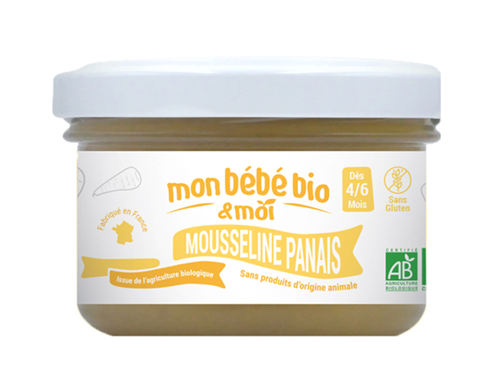 MON BEBE BIO ET MOI Mousseline Panais - 100g - Ds 4/6 mois