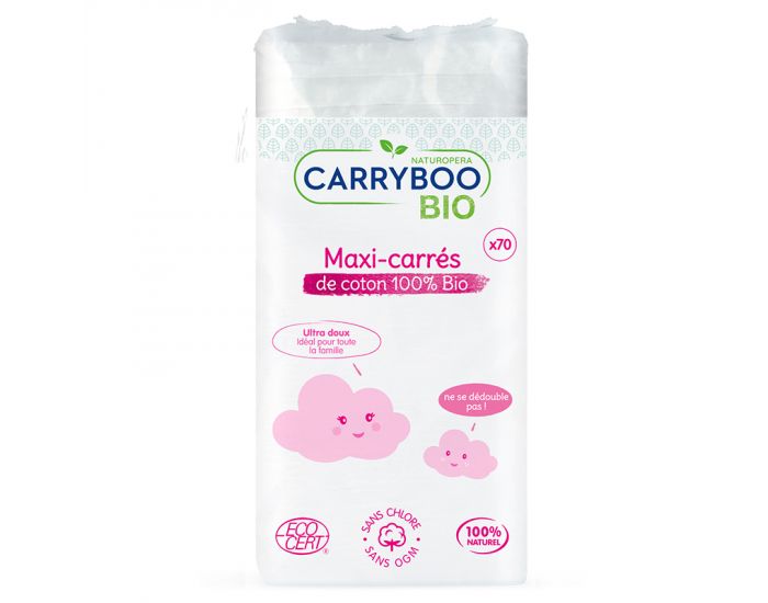CARRYBOO Pack x3 Maxi-Carrs de Coton 100% Bio - 70 units