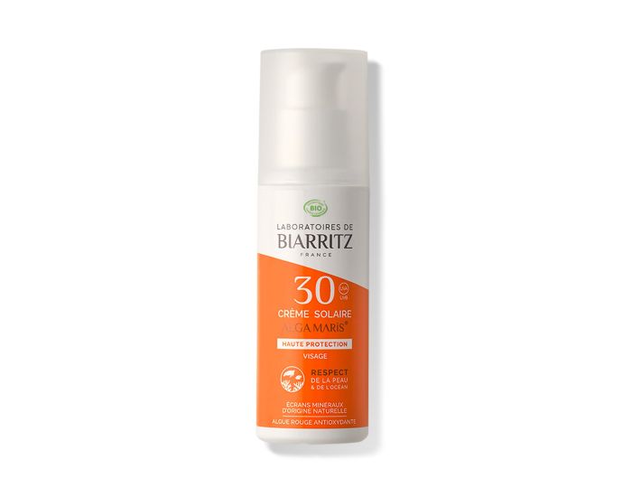 LABORATOIRES DE BIARRITZ Crme Solaire Visage SPF30 Certifie Bio 50ml