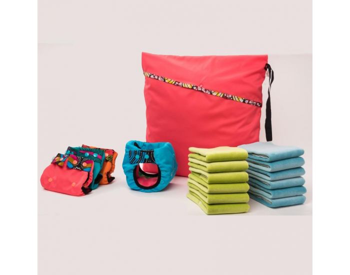 APIAFRIQUE PACK DE DEPART Couches Lavables TE2 - Taille 1 (2.5-5kg)