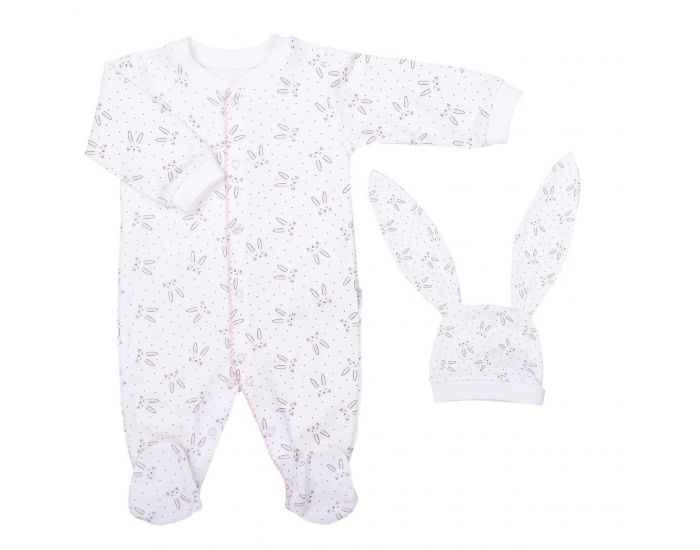SEVIRA KIDS Pyjama bb et bonnet en coton bio, Lapin