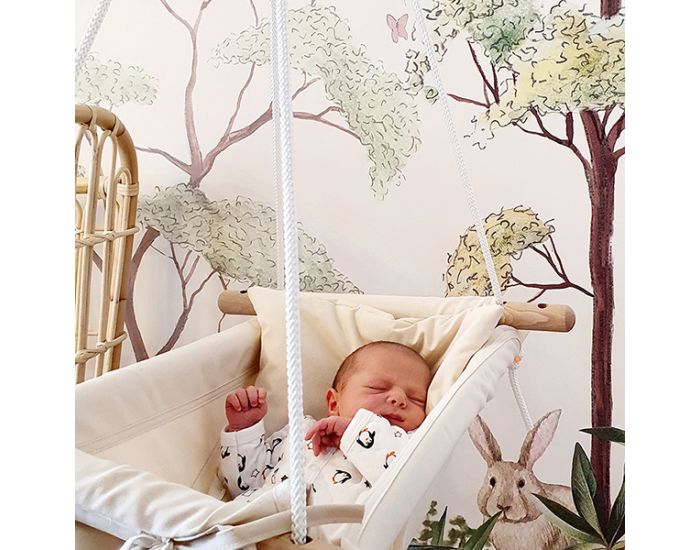 PETITE PLANETE Hamac Pour Bb - Zebul'hamac Blanc Lait - 0-3 ans
