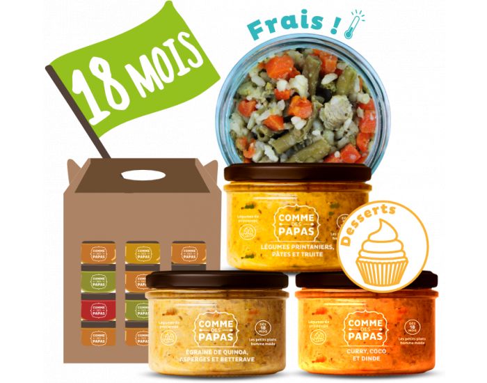 COMME DES PAPAS Pack Dessert d'Hiver - Ds 18 mois