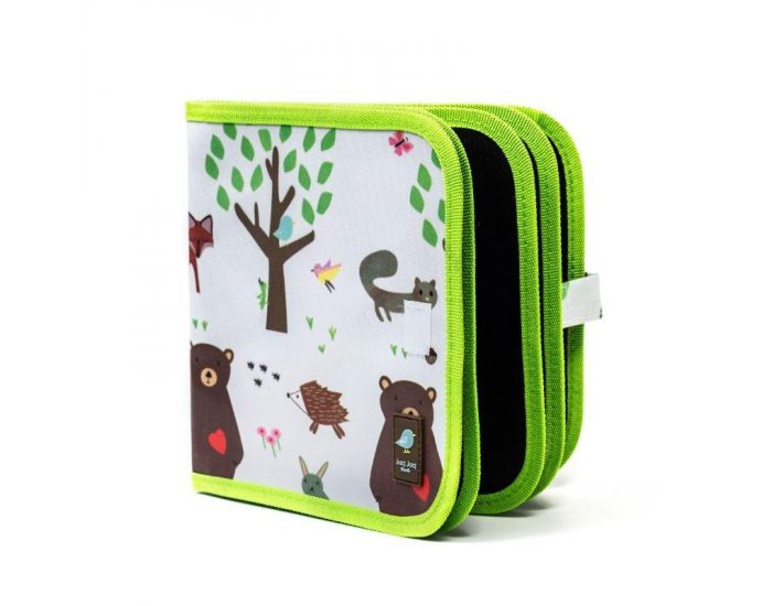 JAQ JAQ BIRD Cahier Ardoise + 4 Craies Zro Poussire - Ds 3 ans