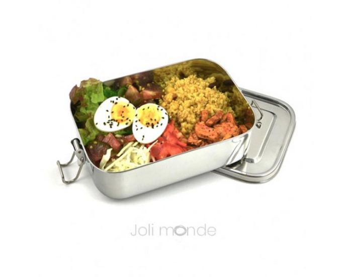 JOLI MONDE Lunch Box Inox Etanche La Rectangle - 20.5 x 14.5 x 14.5cm