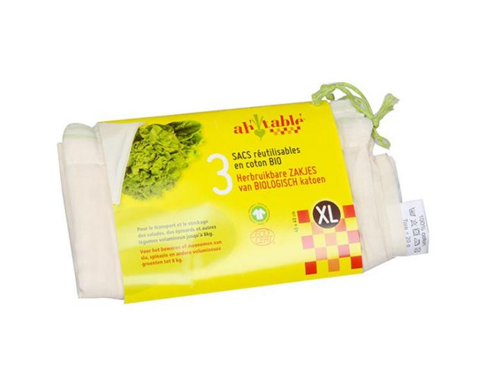 AH ! TABLE ! Lot de 3 sacs � vrac r�utilisables - XL 