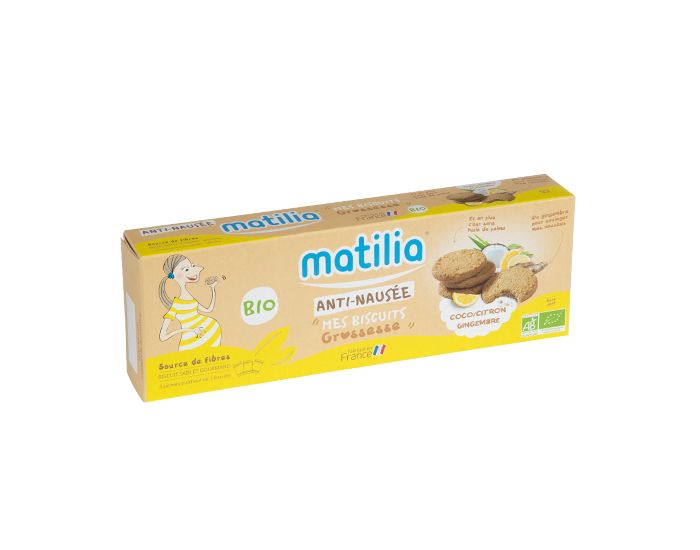 MATILIA Pack 3 Etuis Biscuits Anti-Nause BIO - Coco Citron - 3x150g