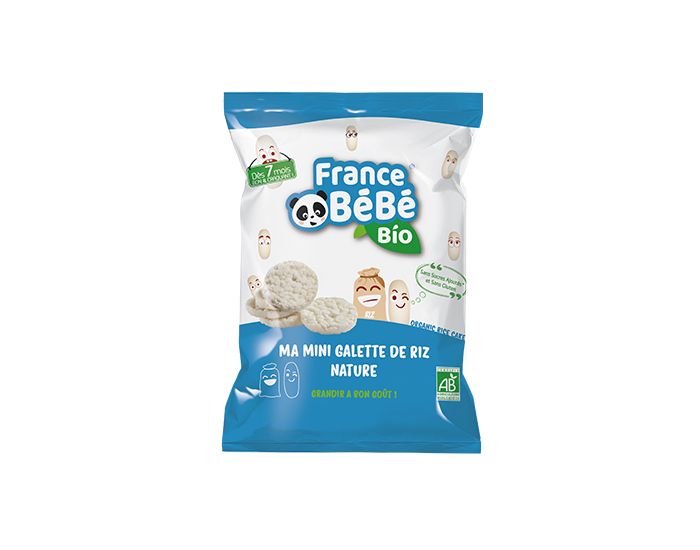 FRANCE B�B� BIO Pack 6 Sachets Mini Galette de Riz - Nature - D�s 7 mois - 6x40g