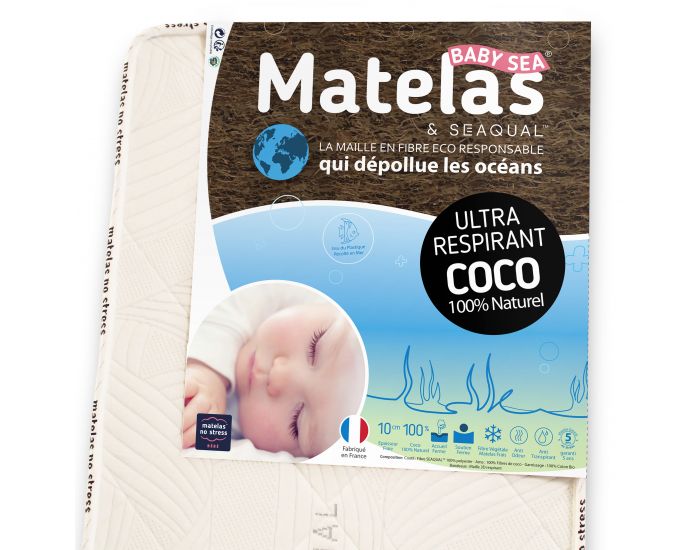MATELAS NO STRESS Matelas du Futur en Coco, Seaqual et coton bio