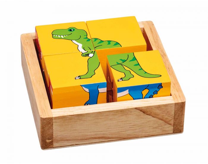 ARTISANS DU MONDE Puzzles Cubes Dinosaures - Ds 1 an. 
