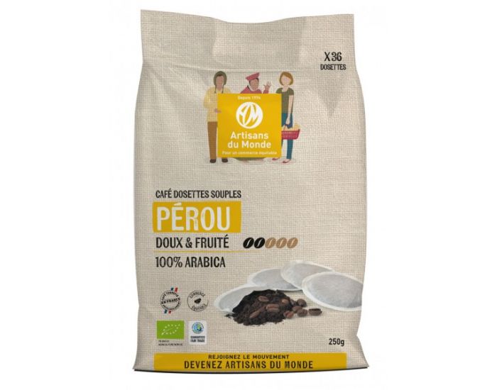 ARTISANS DU MONDE Dosette Caf� Bio P�rou  - 36 dosettes 