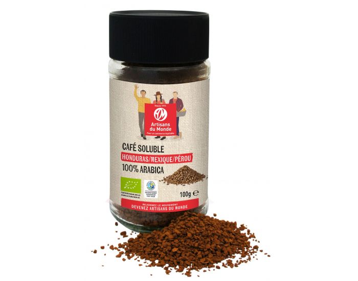 ARTISANS DU MONDE Caf� Soluble Biologique du Mexique - 100g